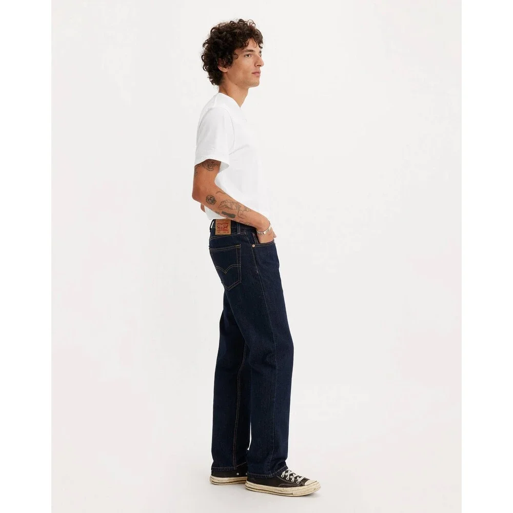 Levi's 505 Jeans Mens 36 X 34 Blue Denim Cotton Regular Fit Straight Leg QLW575 - Picture 3 of 10